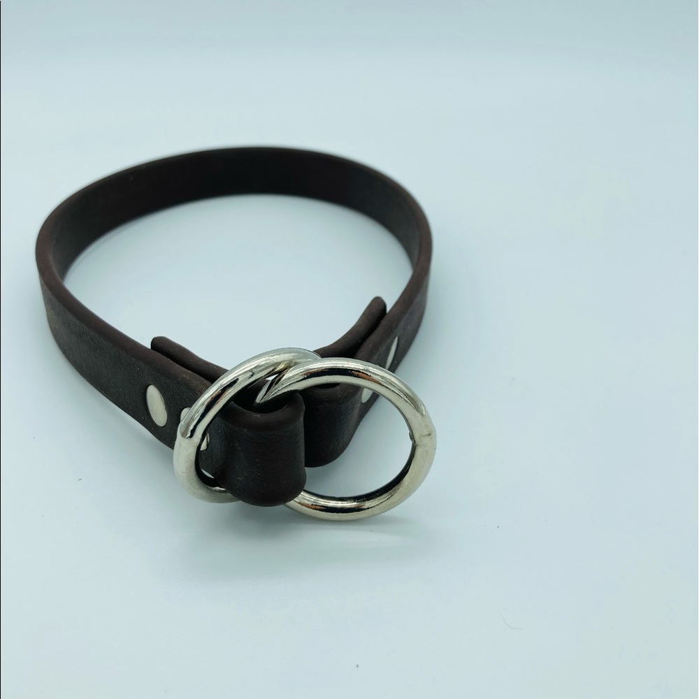 New dog collar BioThane dark brown walnut - Picture 3 of 7